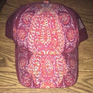 Billabong Deep Red Patterned Mesh-Back Trucker Hat